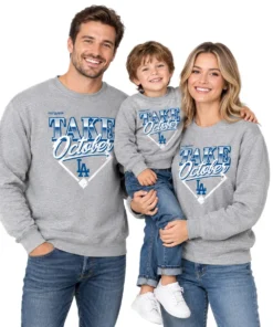 Los Angeles Dodgers Gray Locker Room Champions Sweatshirt – family view
