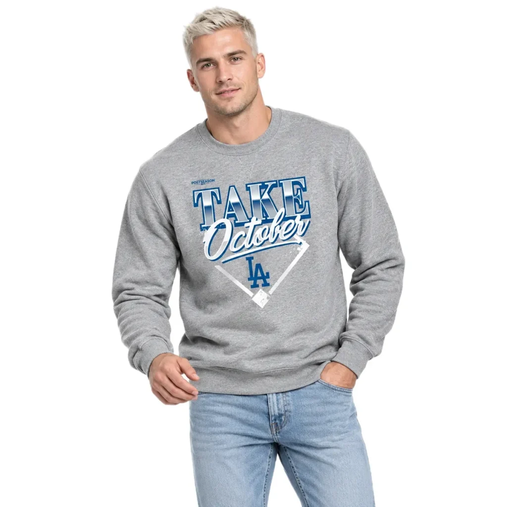Los Angeles Dodgers Gray Locker Room Champions Sweatshirt – Cozy Fan Sweatshirt