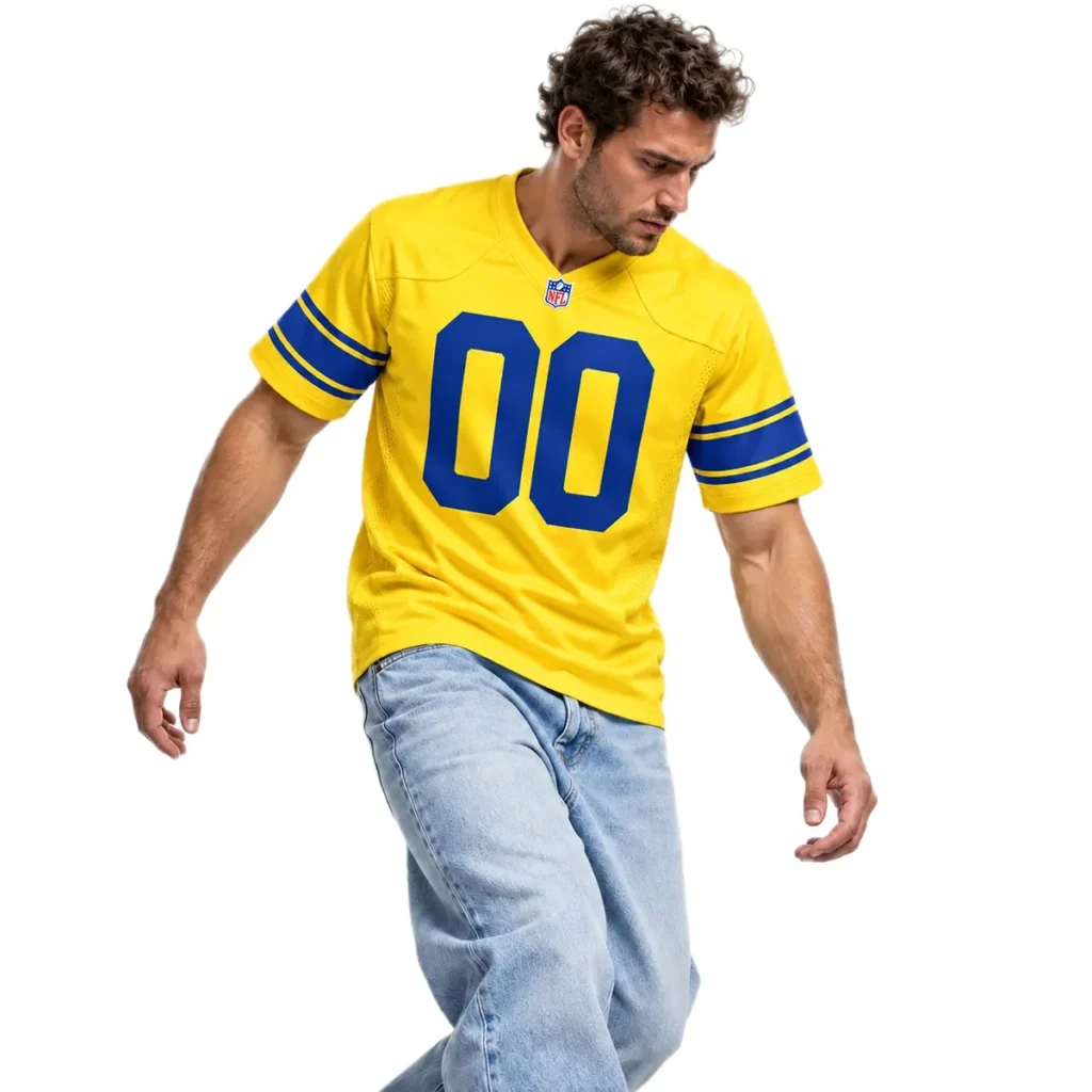 Los Angeles Rams Yellow Custom Jersey – Stadium Ready Fan Style