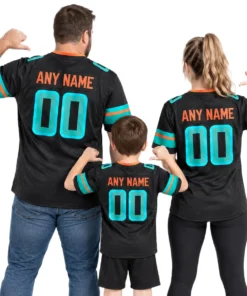 Miami Dolphins Black Rivalries Alternate Jersey – family view