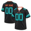 Miami Dolphins Black Rivalries Alternate Jersey – front back view