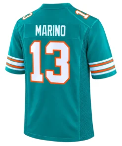 Miami Dolphins Dan Marino Aqua Throwback Retro Jersey – back view