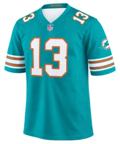 Miami Dolphins Dan Marino Aqua Throwback Retro Jersey – front view