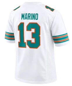 Miami Dolphins Dan Marino White Throwback Jersey – back view