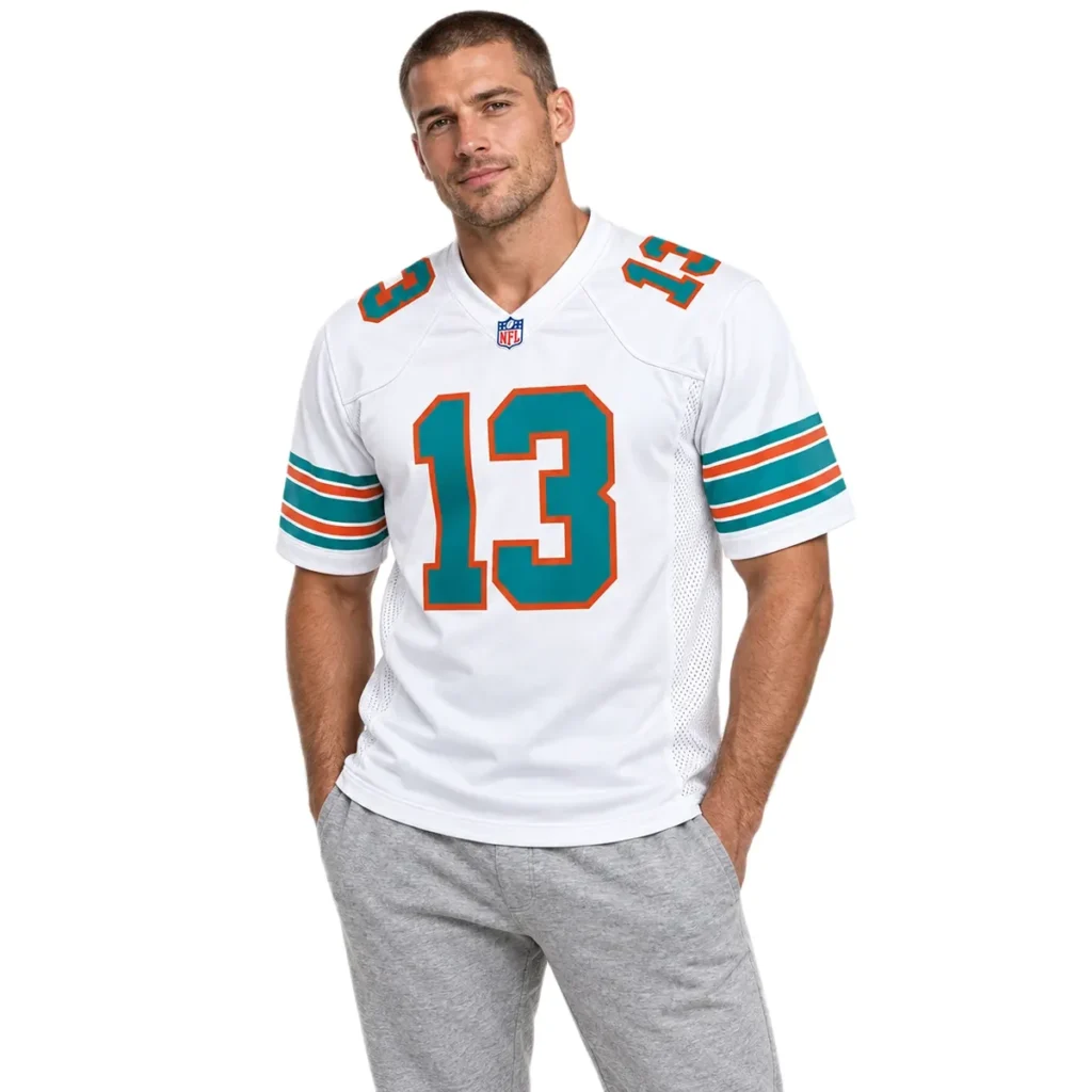 Miami Dolphins Dan Marino White Throwback Jersey – Personalized Fan Edition