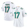 Miami Dolphins Trey Moore White Away Jersey – front back view