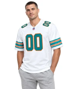 Miami Dolphins White Throwback Retro Jersey – model view