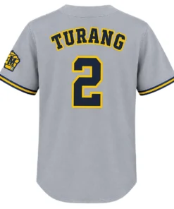 Milwaukee Brewers Brice Turang Away Jersey – back view