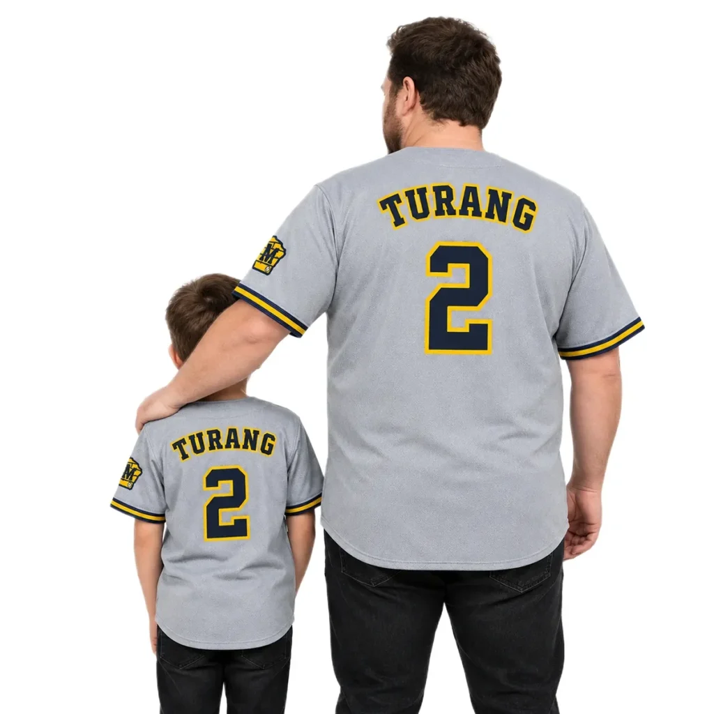 Milwaukee Brewers Brice Turang Away Jersey – Home Crowd Fan Style
