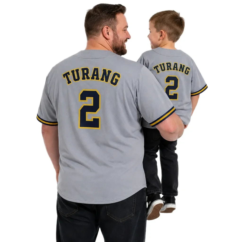 Milwaukee Brewers Brice Turang Away Jersey – Name & Number Fan Jersey