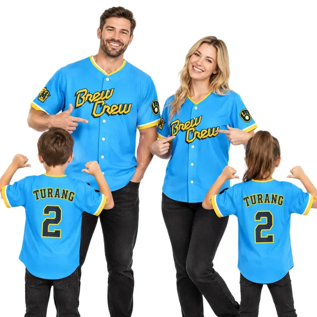 Milwaukee Brewers Brice Turang Blue Jersey – Game Day Fan Jersey