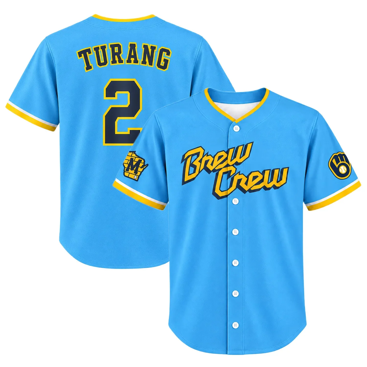 Milwaukee Brewers Brice Turang Blue Jersey