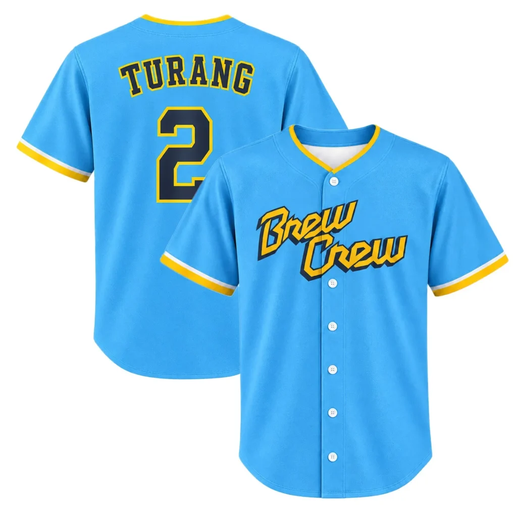 Milwaukee Brewers Brice Turang Blue Jersey – Matchday Fan Edition