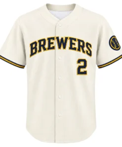 Milwaukee Brewers Brice Turang Home Jersey – front view