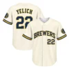Milwaukee Brewers Christian Yelich Cream Home Jersey