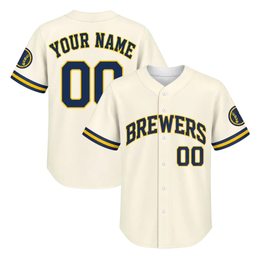 Milwaukee Brewers Cream Home Custom Jersey – Matchday Fan Edition