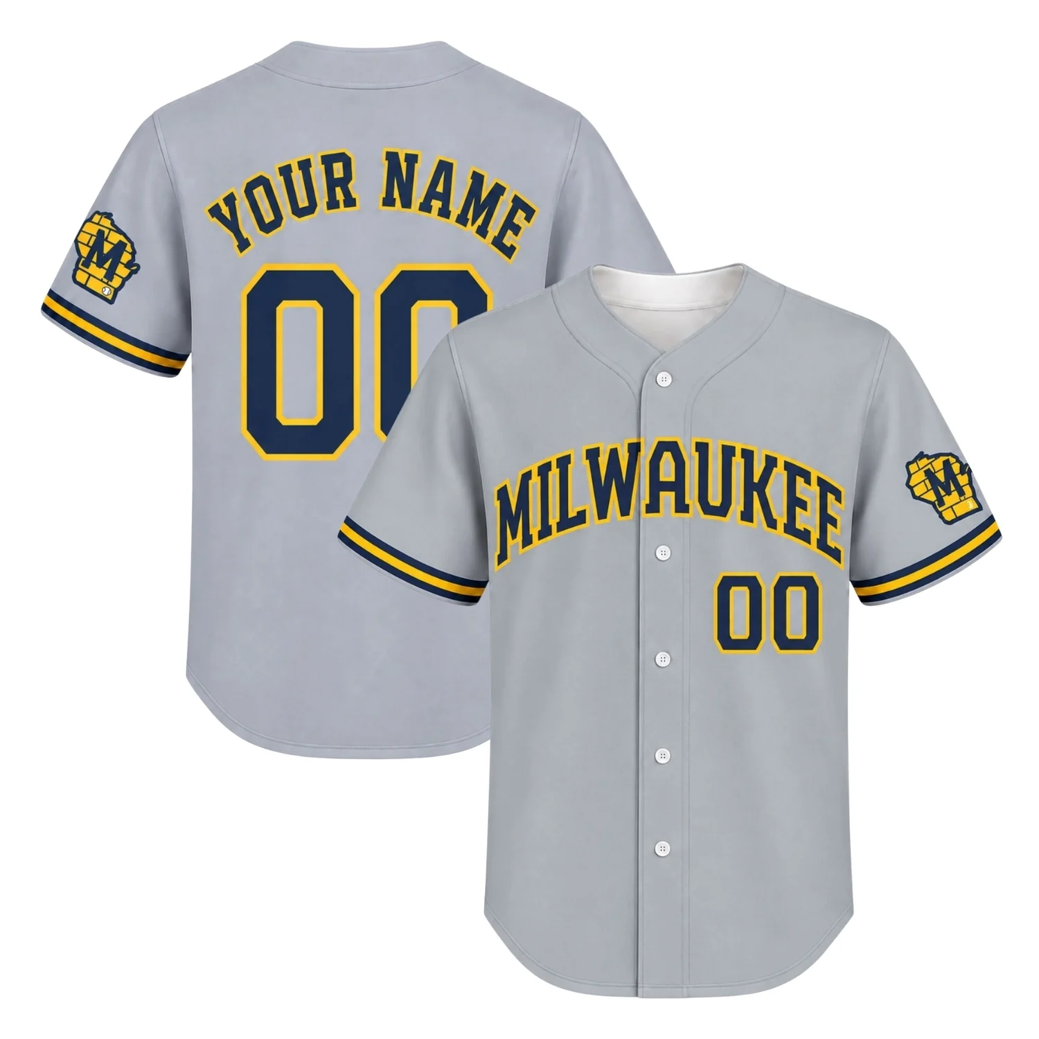 Milwaukee Brewers Gray Away Jersey