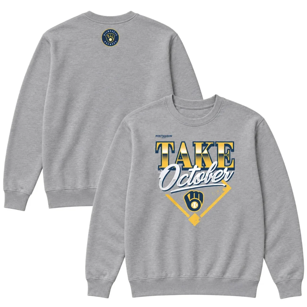 Milwaukee Brewers Gray Locker Room Champions Sweatshirt – Cozy Fan Sweatshirt