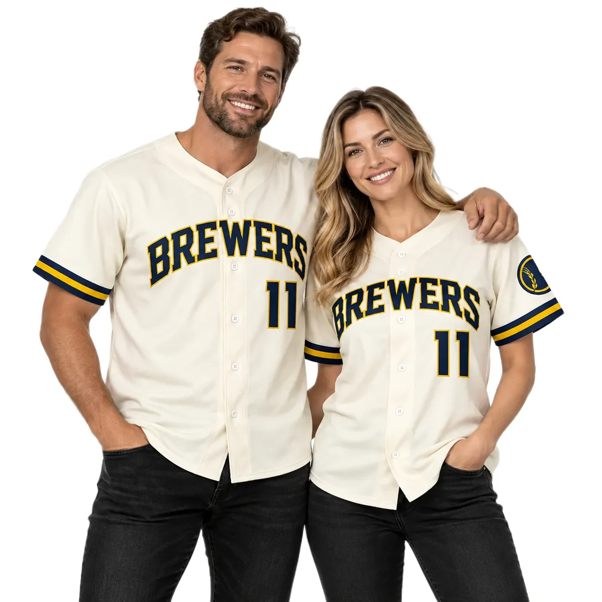 Milwaukee Brewers Jackson Chourio Cream Jersey – alternate view 2