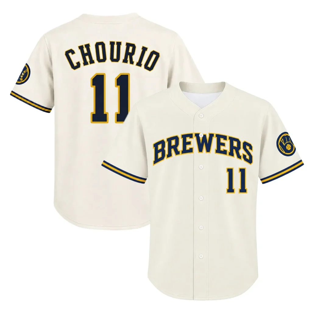 Milwaukee Brewers Jackson Chourio Cream Jersey – Stadium Ready Fan Style