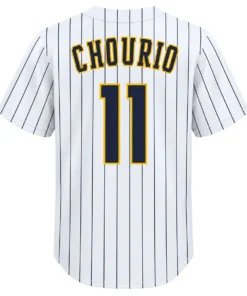 Milwaukee Brewers Jackson Chourio White Home Jersey – back view
