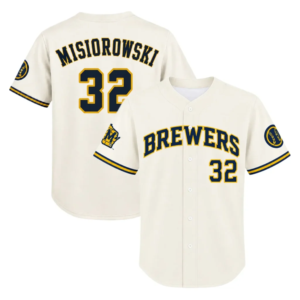 Milwaukee Brewers Jacob Misiorowski Home Jersey – Game Day Fan Jersey