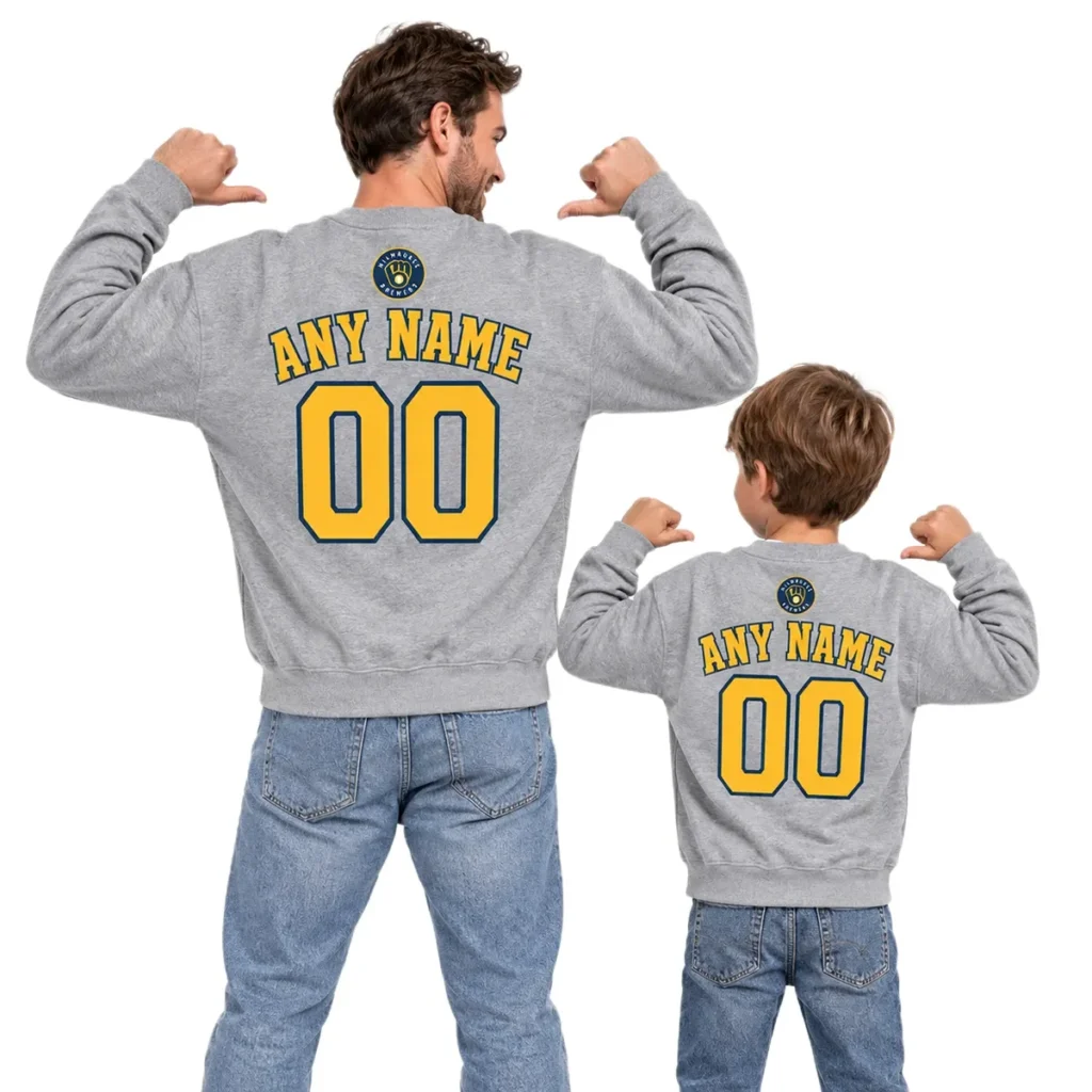 Milwaukee Brewers Locker Room Custom Champions Sweatshirt – Game Day Crewneck