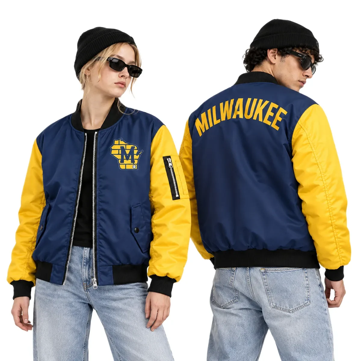 Milwaukee Brewers Navy Jacket – alternate view 2