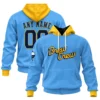 Milwaukee Brewers Powder Blue Custom Hoodie – front back view