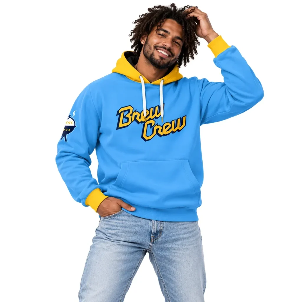 Milwaukee Brewers Powder Blue Custom Hoodie – Game Day Pullover