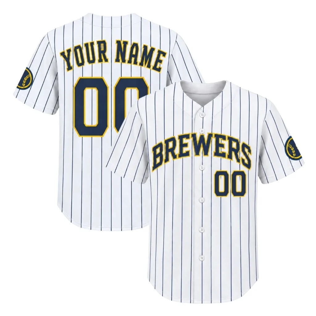 Milwaukee Brewers White Alternate Home Jersey – Game Day Fan Jersey