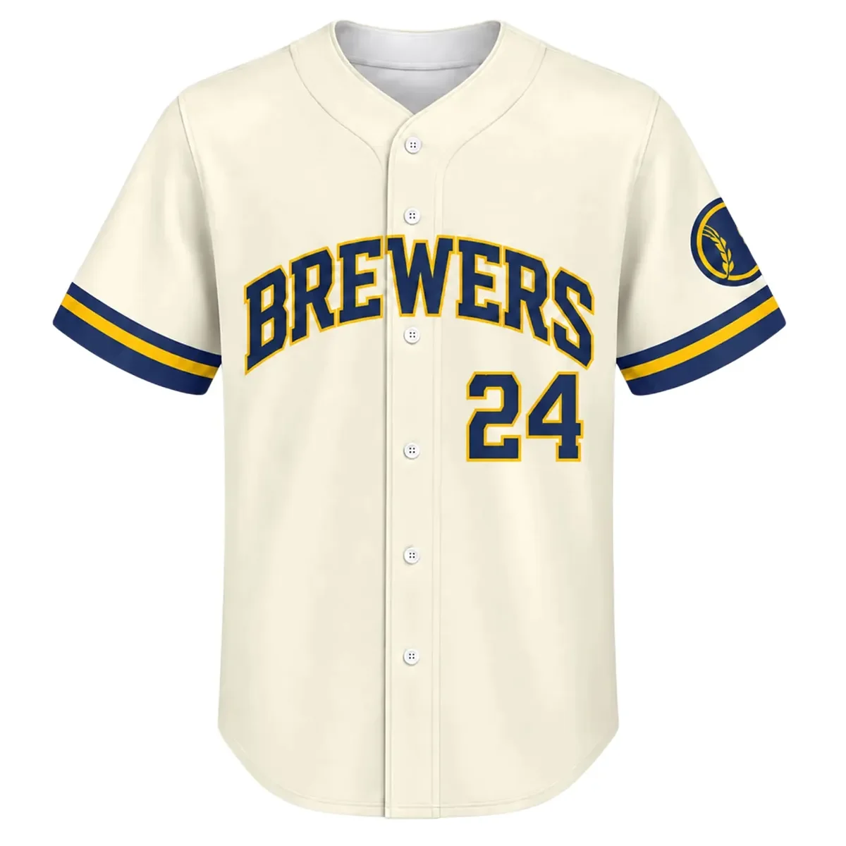 Milwaukee Brewers William Contreras Cream Jersey – front view