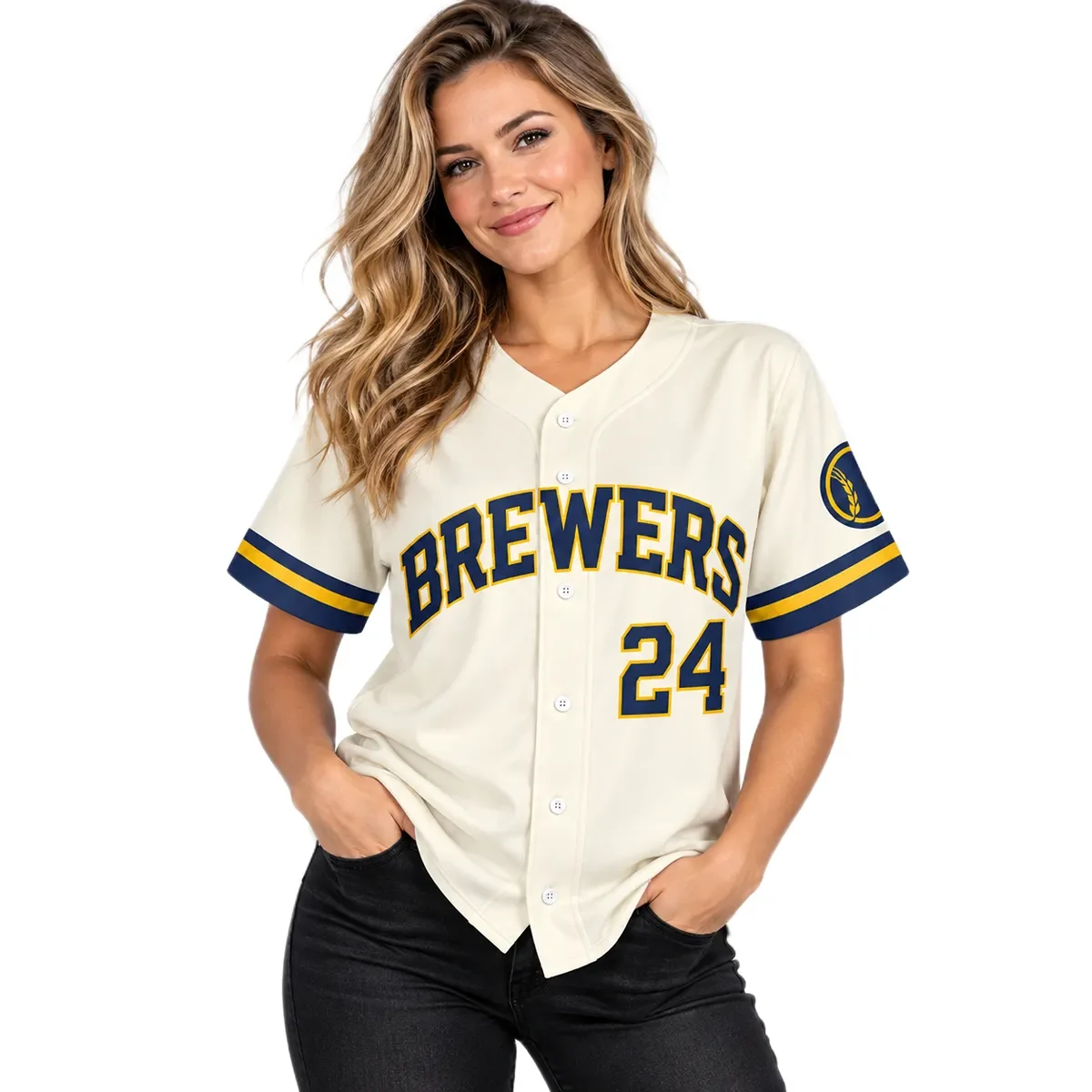 Milwaukee Brewers William Contreras Cream Jersey – alternate view 5