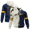 Milwaukee Brewers William Contreras Navy Hoodie – front back view