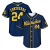 Milwaukee Brewers William Contreras Navy Jersey