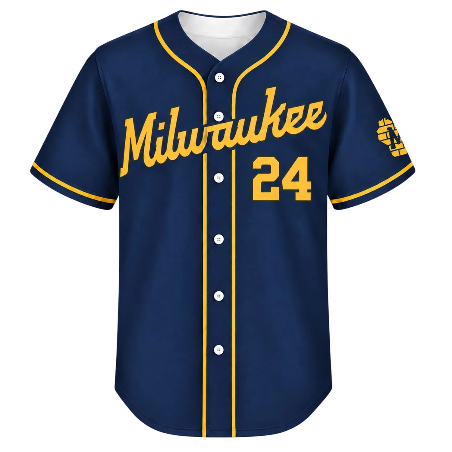 Milwaukee Brewers William Contreras Navy Jersey – front view