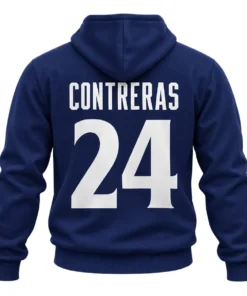 Milwaukee Brewers William Contreras Navy World Series Hoodie – back view