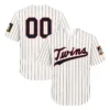Minnesota Twins Cream Pinstripe Custom Jersey