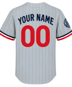 Minnesota Twins Gray Pinstripe Jersey – back view