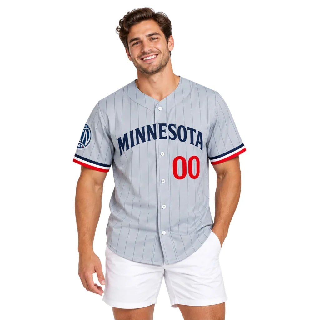Minnesota Twins Gray Pinstripe Jersey – Home Crowd Fan Style