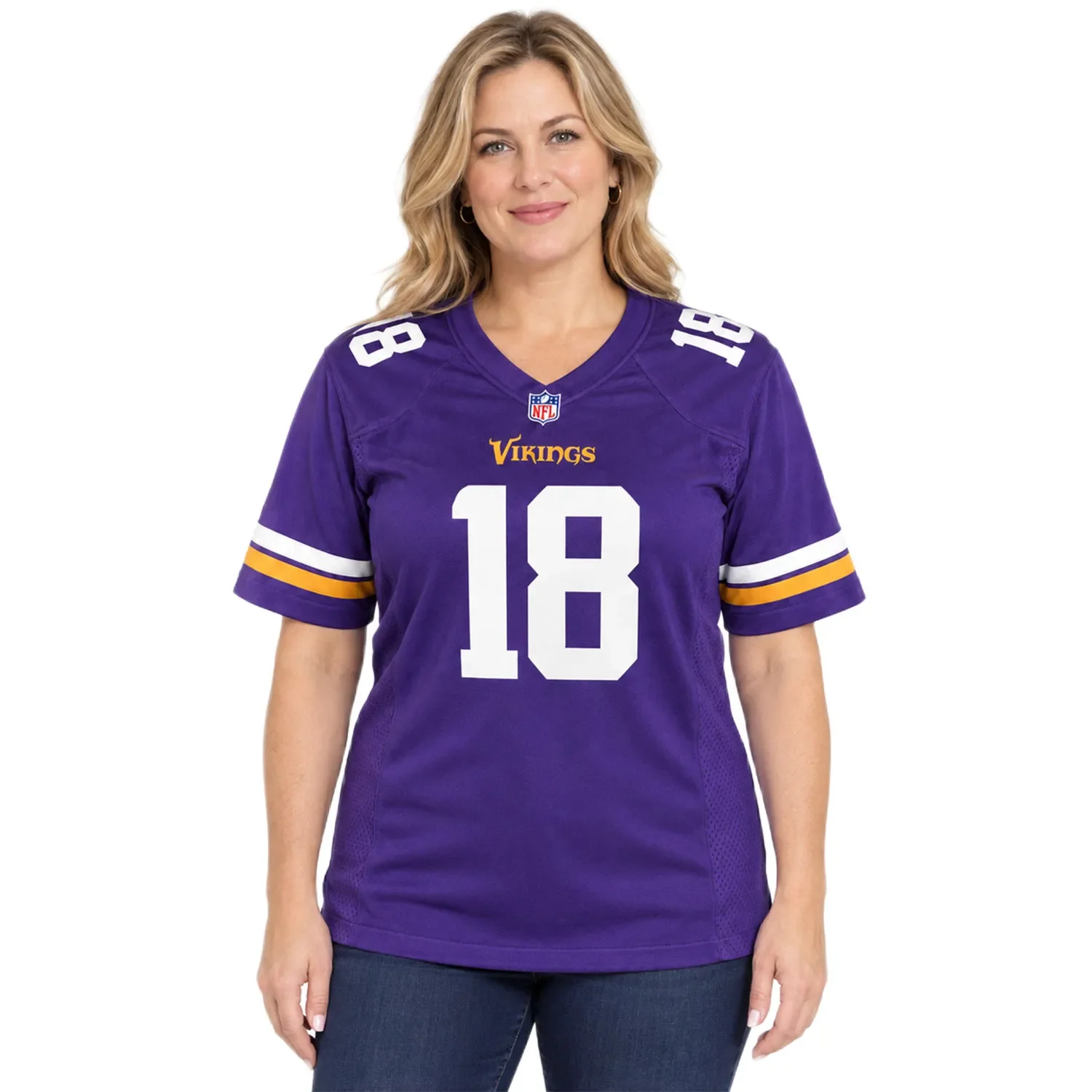 Minnesota Vikings Justin Jefferson Purple Jersey – alternate view 2