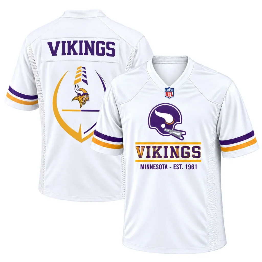 Minnesota Vikings White Jersey – Home Crowd Fan Style