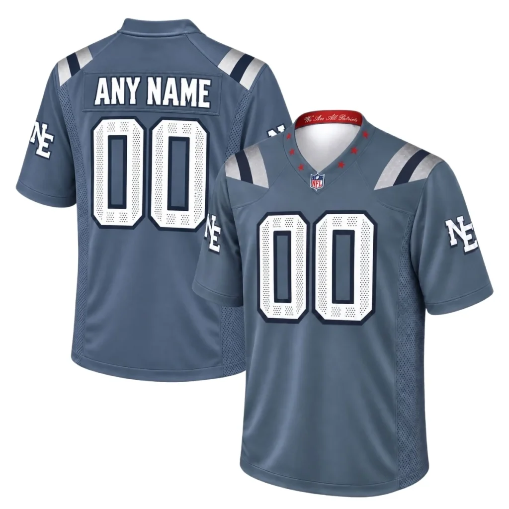 New England Patriots Blue Rivalries Custom Jersey – Season Pride Edition