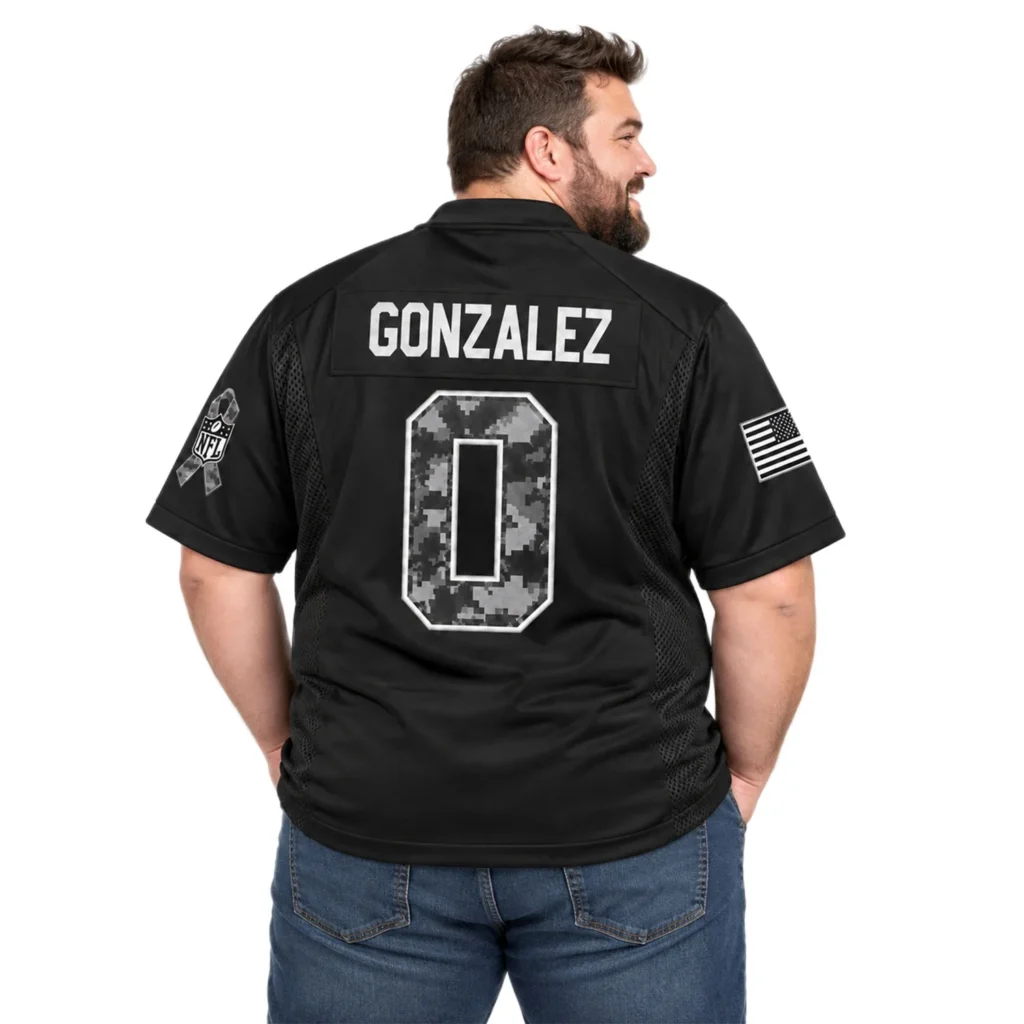 New England Patriots Christian Gonzalez Black Salute Jersey – Personalized Fan Edition