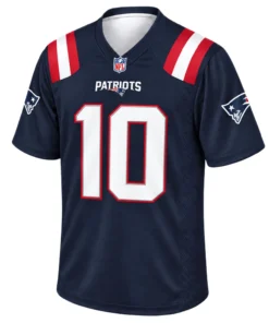 New England Patriots Drake Maye Navy Home Jersey – front view