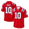 New England Patriots Drake Maye Red Alternate Jersey
