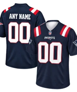 New England Patriots Navy Custom Jersey