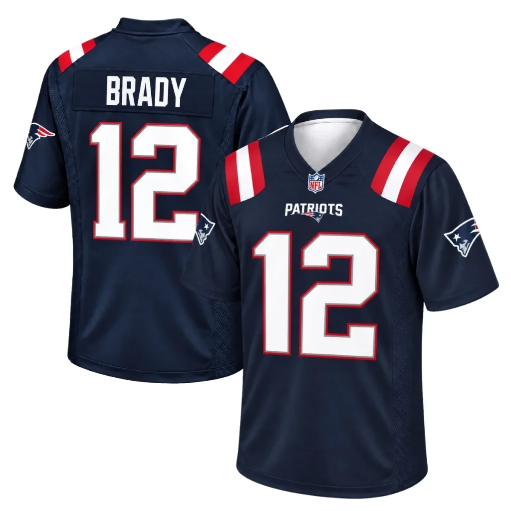 New England Patriots Tom Brady Navy Jersey – Custom Name & Number Edition