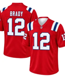 New England Patriots Tom Brady Red Alternate Jersey