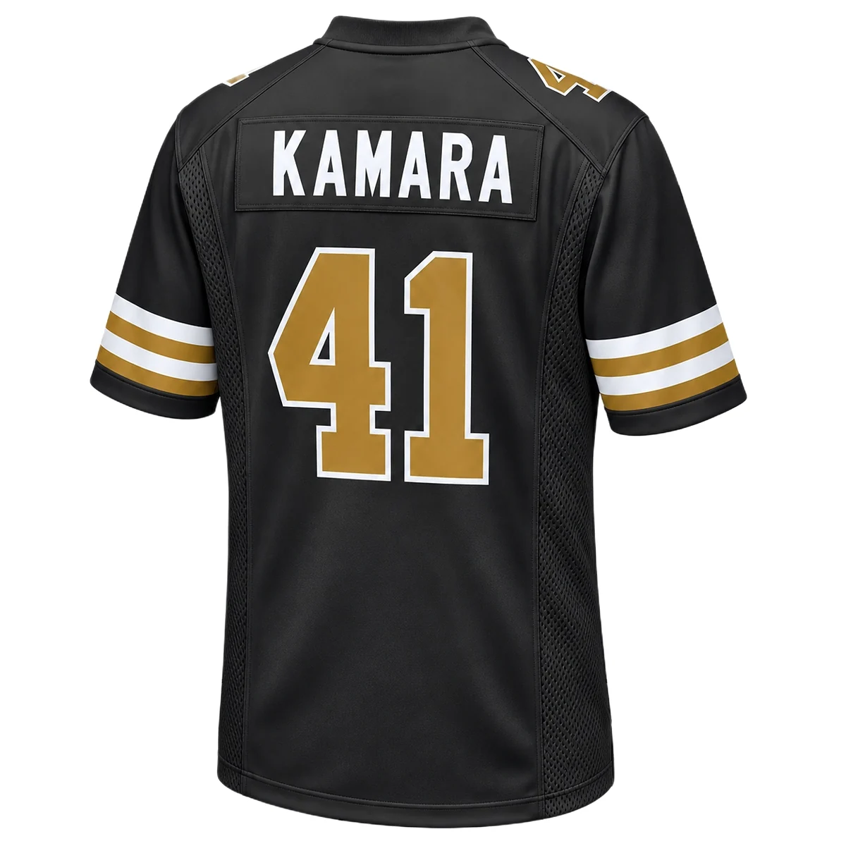 New Orleans Saints Alvin Kamara Black Alternate Jersey – back view